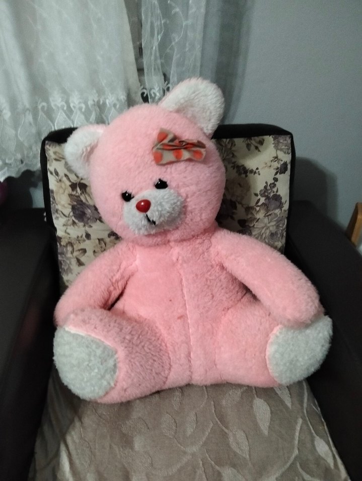 Pembe Peluş Ayıcık Oyuncak - Görsel 3