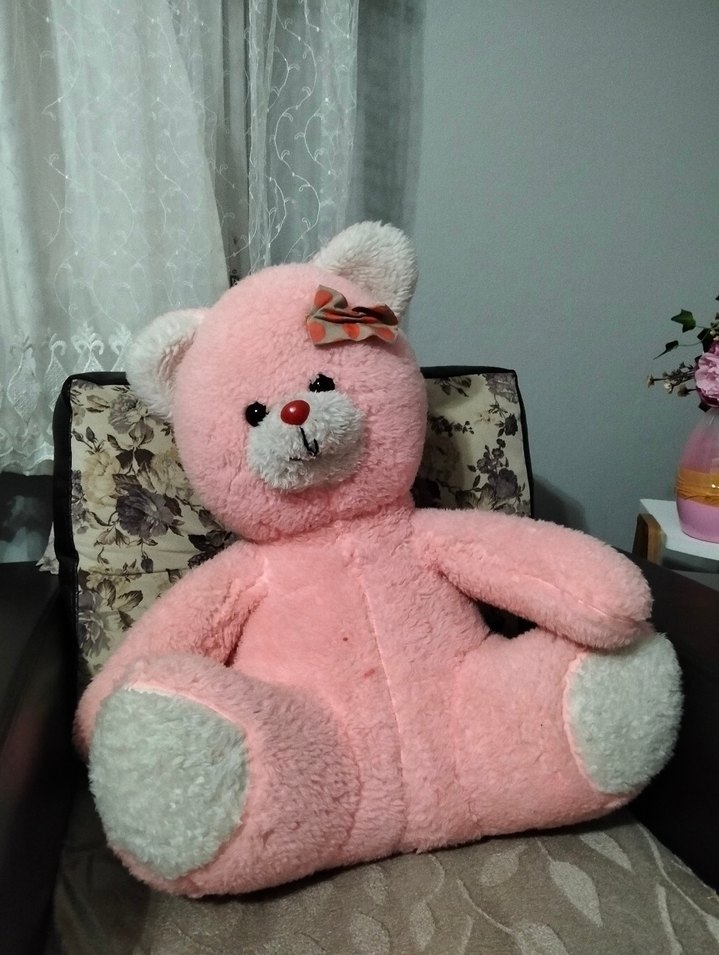 Pembe Peluş Ayıcık Oyuncak - Görsel 2