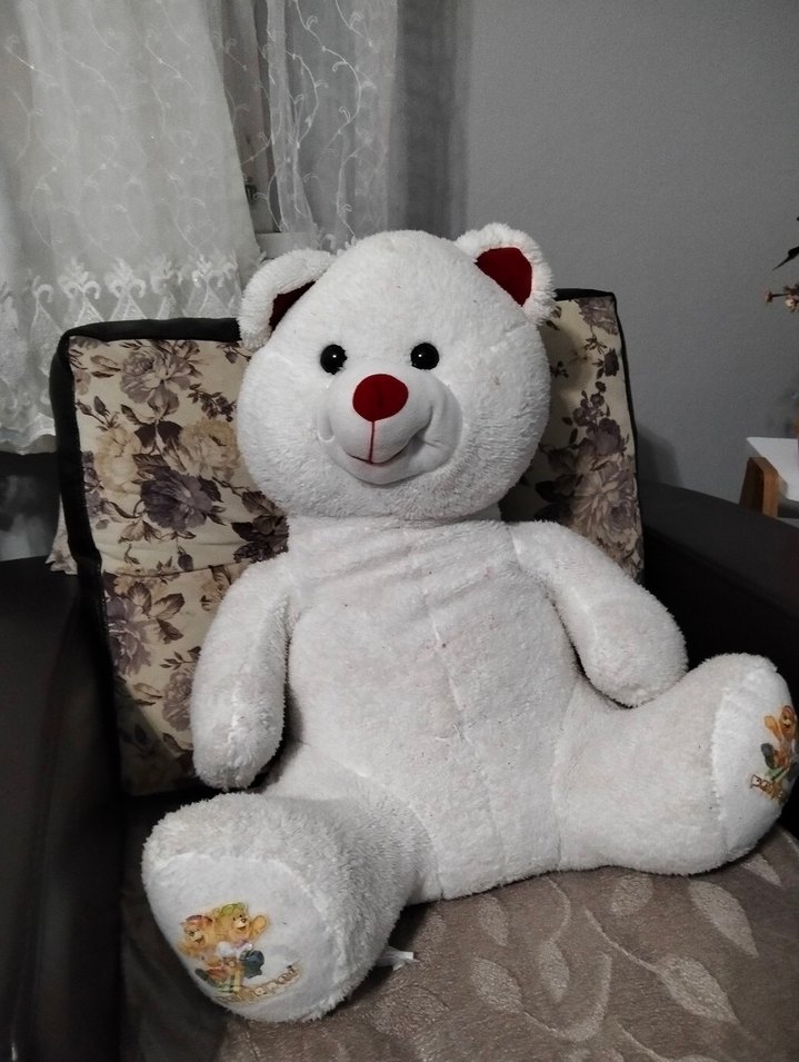 Beyaz Peluş Ayıcık Oyuncak - Görsel 2