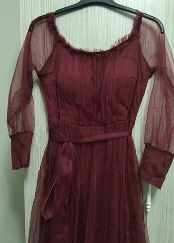 Bordo abiye - Görsel 3