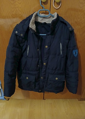 Erkek Çocuk Lacivert Kürklü Street Wear Mont - Görsel 2