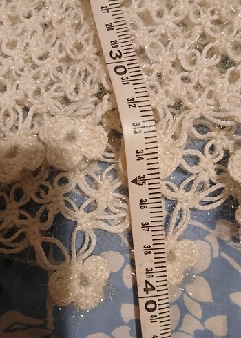 Beyaz Örgü Kız şal - Görsel 4