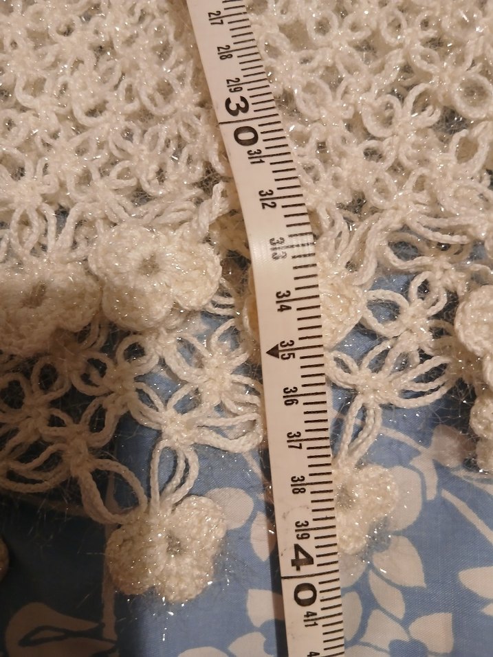 Beyaz Örgü Kız şal - Görsel 4