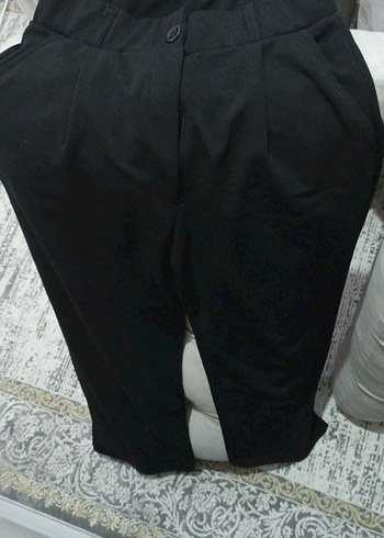 Kadın Siyah Midi Kumaş Pantolon - Görsel 5