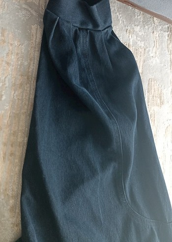 Kadın Lacivert Düğmeli Denim Ceket - Görsel 2