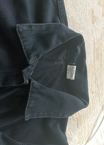 Kadın Lacivert Düğmeli Denim Ceket - Görsel 3