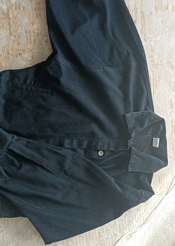 Kadın Lacivert Düğmeli Denim Ceket - Görsel 4