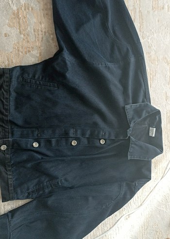 Kadın Lacivert Düğmeli Denim Ceket - Görsel 5