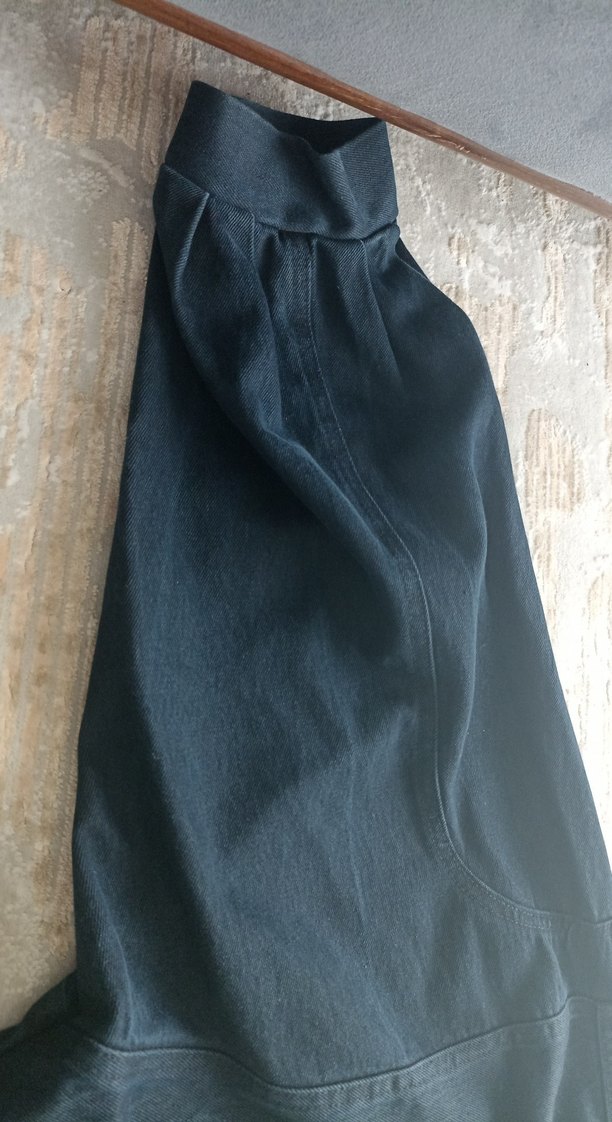 Kadın Lacivert Düğmeli Denim Ceket - Görsel 2