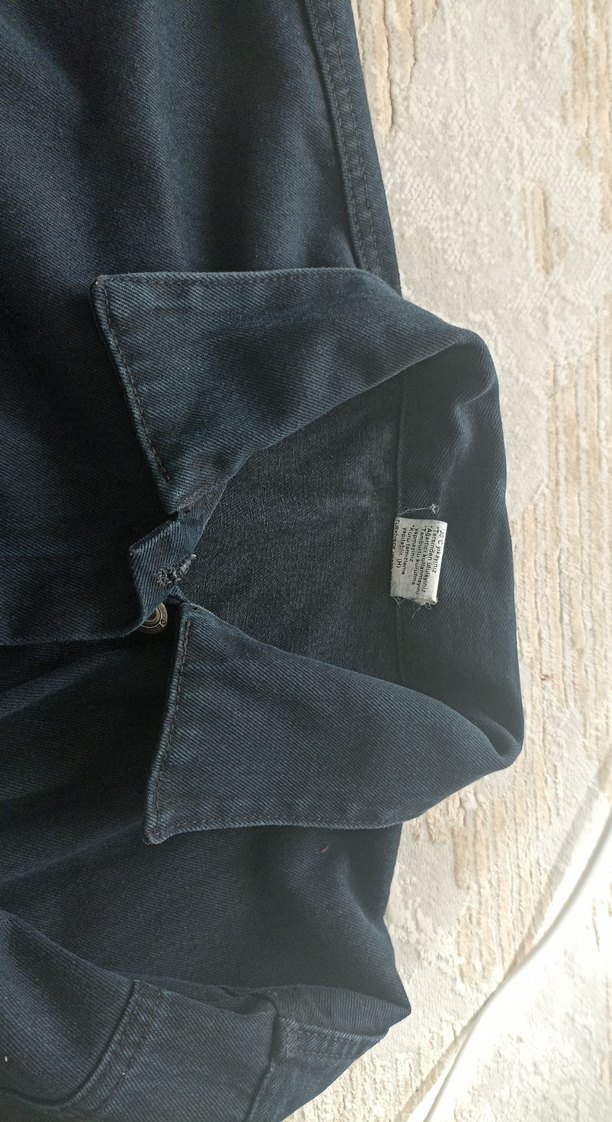 Kadın Lacivert Düğmeli Denim Ceket - Görsel 3