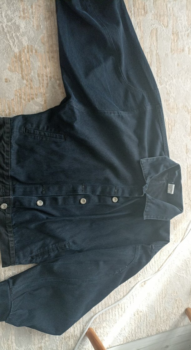 Kadın Lacivert Düğmeli Denim Ceket - Görsel 5