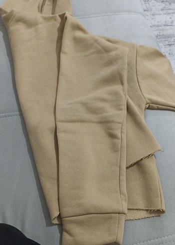 Bej Kapüşonlu Kadın Sweatshirt - Görsel 3