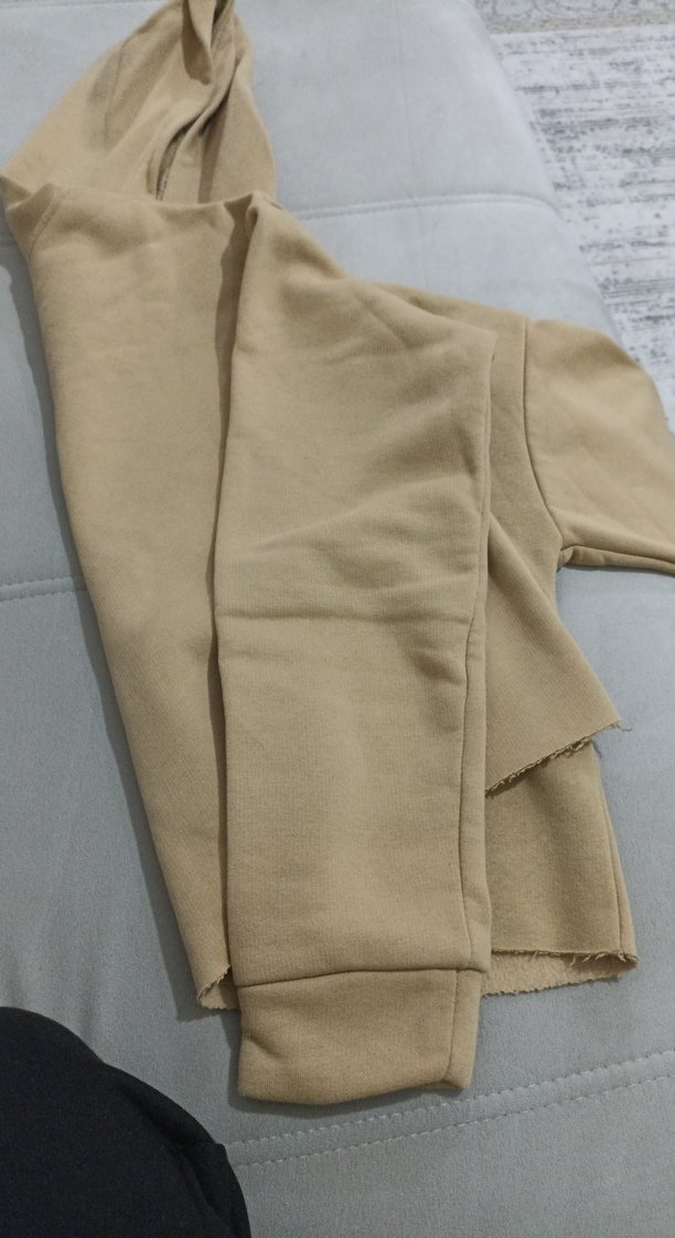 Bej Kapüşonlu Kadın Sweatshirt - Görsel 3