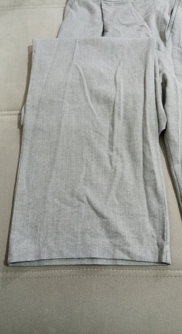 Gri Regular Fit Keten Kadın Pantolon - Görsel 2