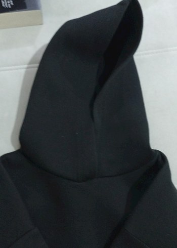 Kadın Siyah Kapüşonlu Sweatshirt - Görsel 4