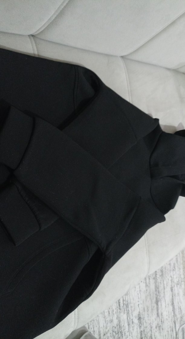 Kadın Siyah Kapüşonlu Sweatshirt - Görsel 3