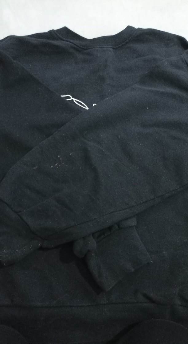 Siyah Baskılı Pamuklu Kadın Sweatshirt - Görsel 3