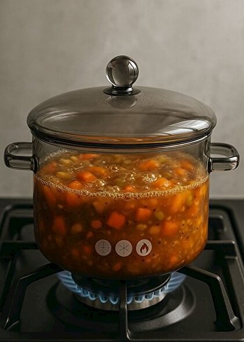 Pastel Renkli Cam Yemek Isıtıcı - Görsel 2