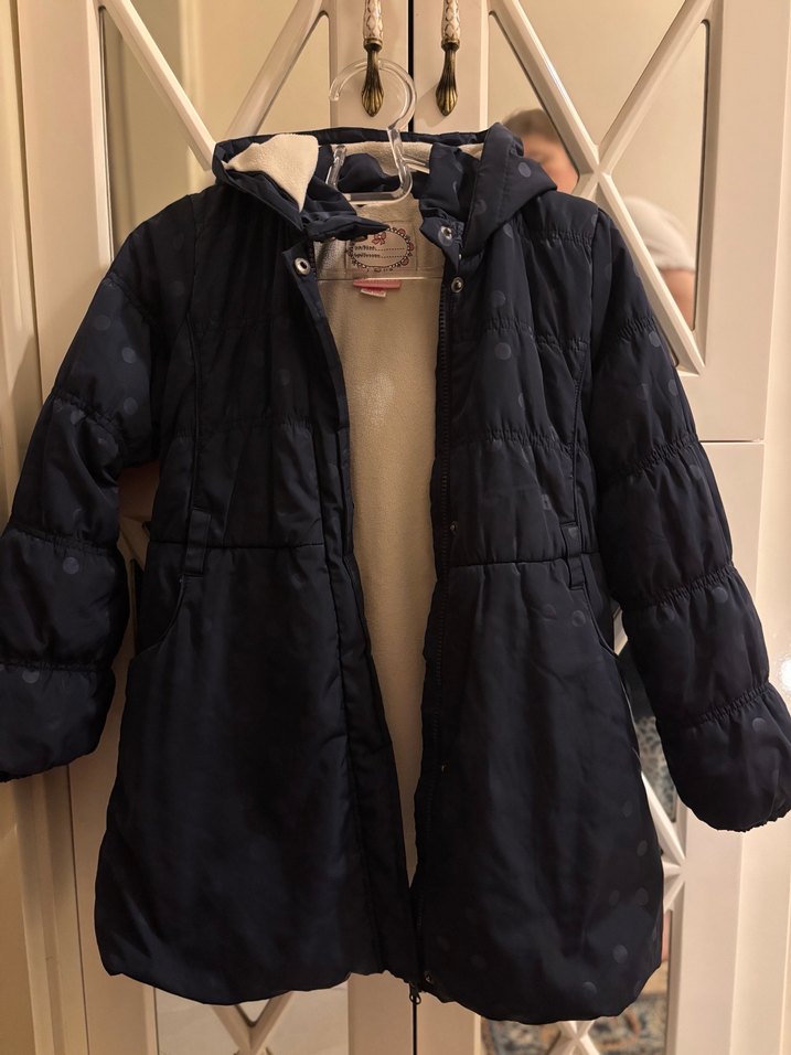 Kız Çocuk lacivert Mont - Görsel 3