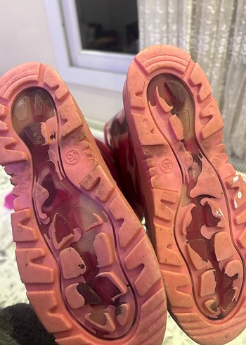 Kız Çocuk Pembe Kamuflaj Desenli Lastik Bot çizme - Görsel 4