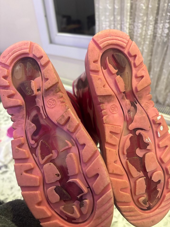 Kız Çocuk Pembe Kamuflaj Desenli Lastik Bot çizme - Görsel 4