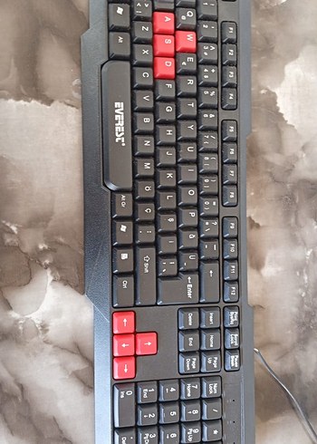 Kırmızı Vurgulu Siyah Everest Klavye - Görsel 3