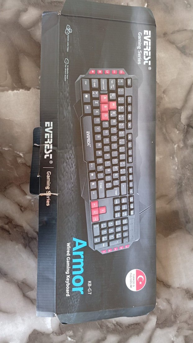 Kırmızı Vurgulu Siyah Everest Klavye - Görsel 2