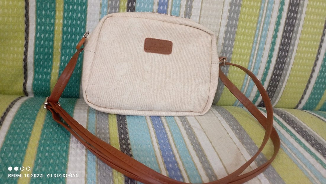 Bej Süet Bohem Makyaj Çantası - Görsel 2