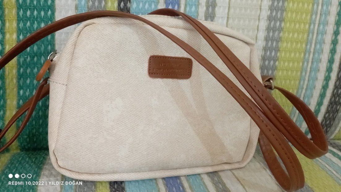 Bej Süet Bohem Makyaj Çantası - Görsel 3