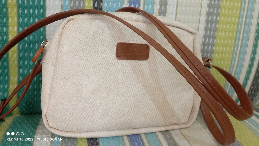 Bej Süet Bohem Makyaj Çantası - Görsel 4