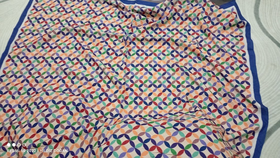 Renkli Desenli başörtüsü - Görsel 4