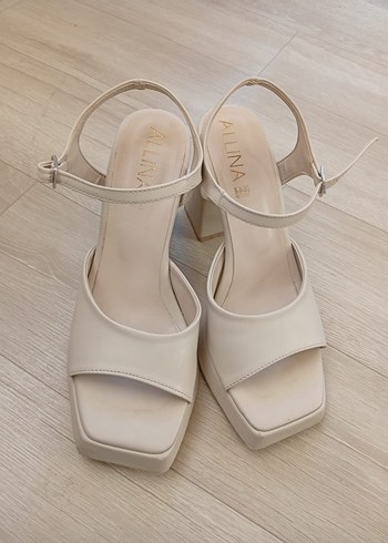 Beyaz Platform Topuklu Kadın Abiye Ayakkabı 36 numara - Görsel 3