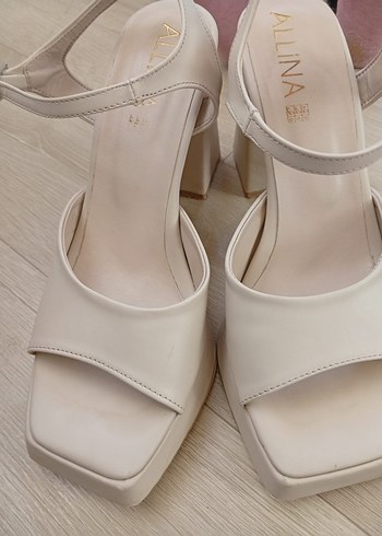 Beyaz Platform Topuklu Kadın Abiye Ayakkabı 36 numara - Görsel 7
