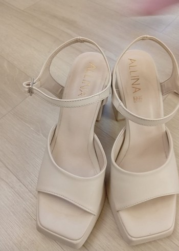 Beyaz Platform Topuklu Kadın Abiye Ayakkabı 36 numara - Görsel 4