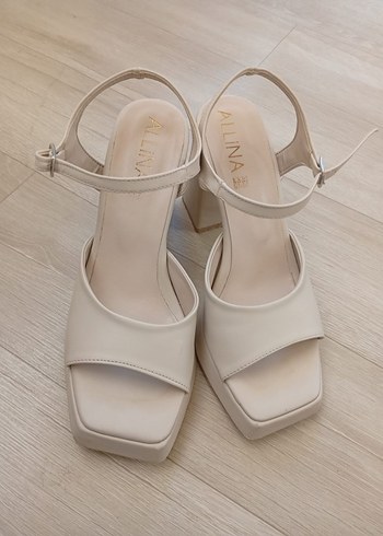 Beyaz Platform Topuklu Kadın Abiye Ayakkabı 36 numara - Görsel 6