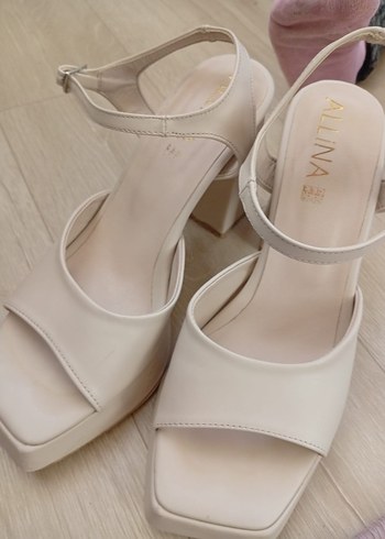 Beyaz Platform Topuklu Kadın Abiye Ayakkabı 36 numara - Görsel 2
