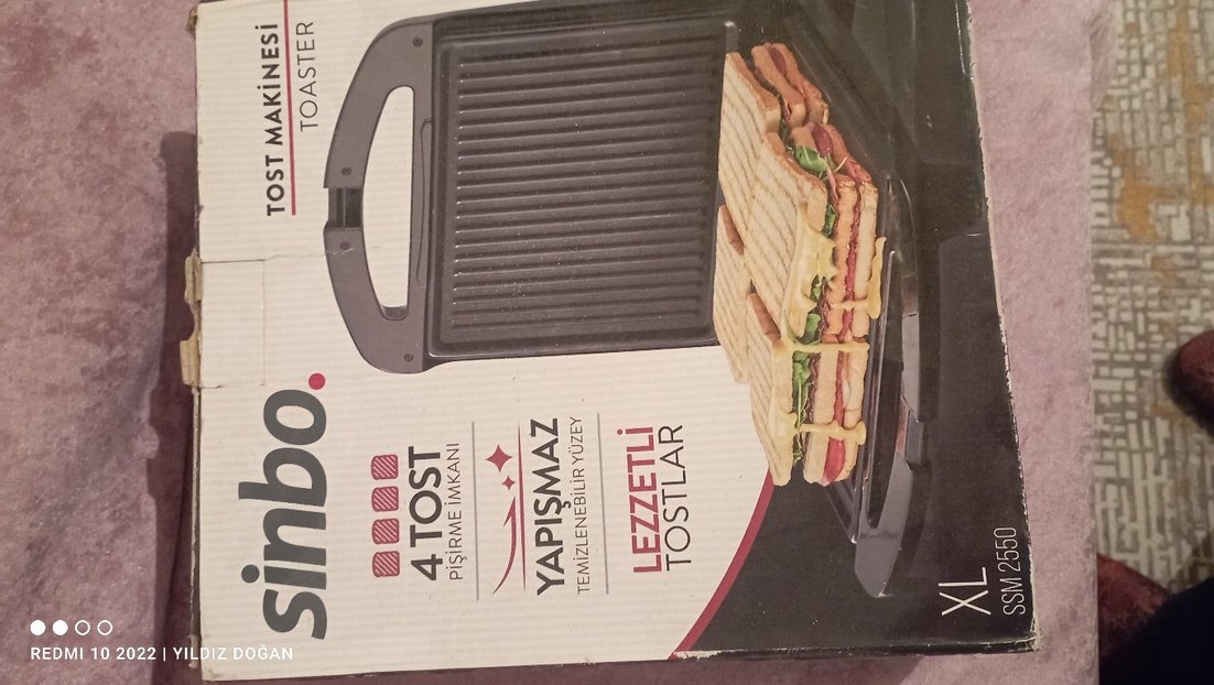 4 Dilim Kapasiteli Gri Tost Makinesi - Görsel 2