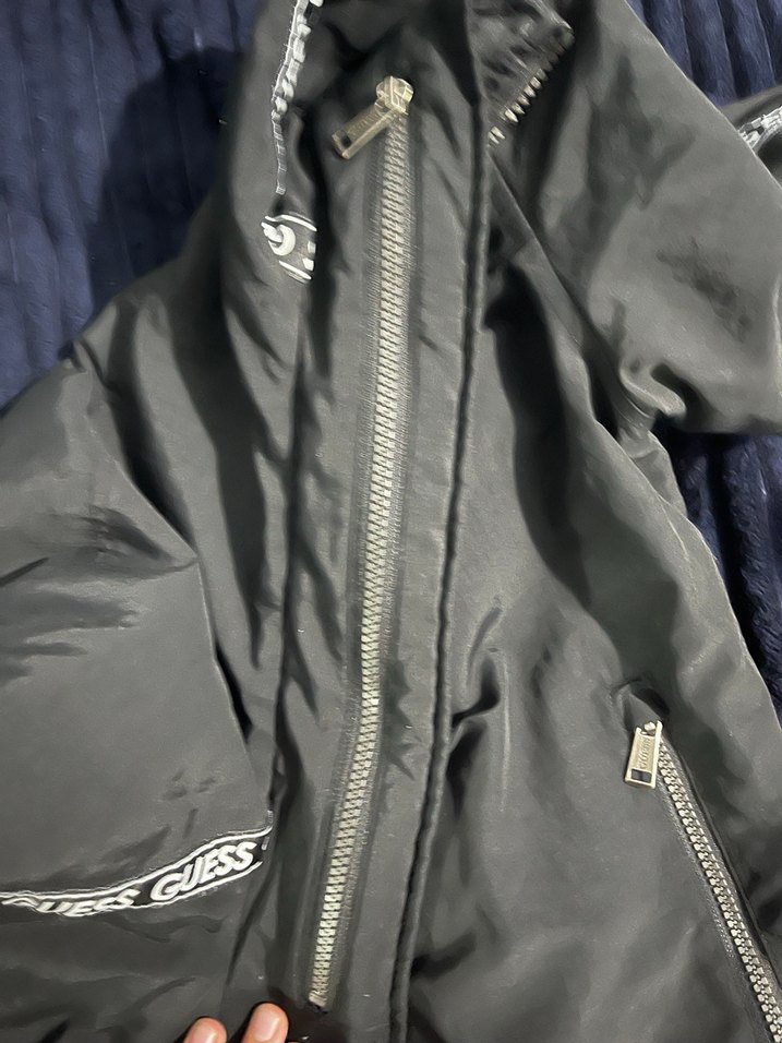 Siyah Fermuarlı Street Style Erkek Mont - Görsel 5