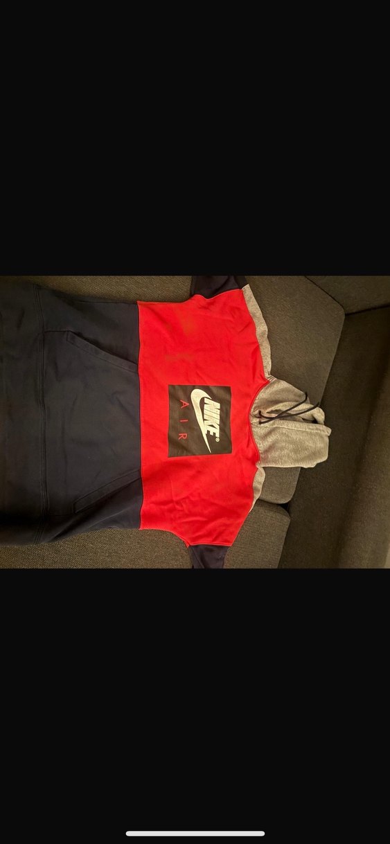 Nike Air kırmızı siyah ve gri renk desenli Sweatshirt - Görsel 2