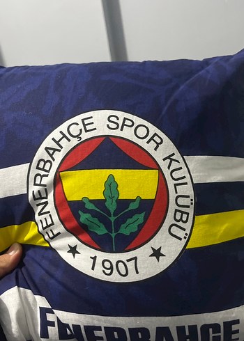 Fenerbahçe Baskılı Parlak Mavi Yastık - Görsel 2