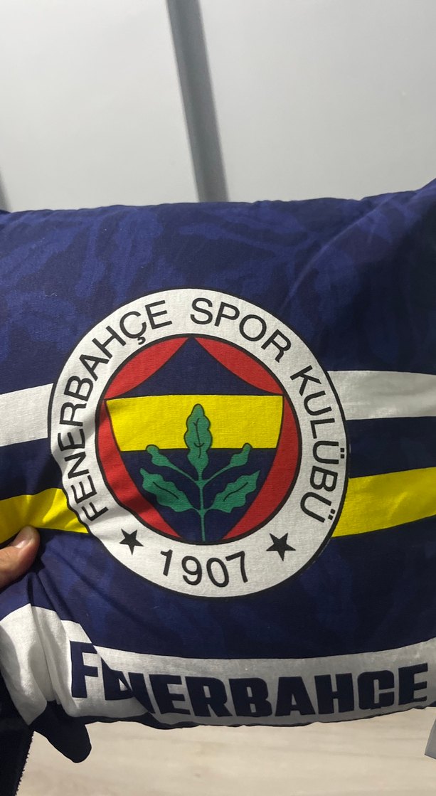 Fenerbahçe Baskılı Parlak Mavi Yastık - Görsel 2