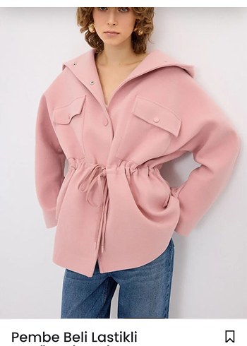 adil ışık Beli Lastikli Midi Kaban - Görsel 4