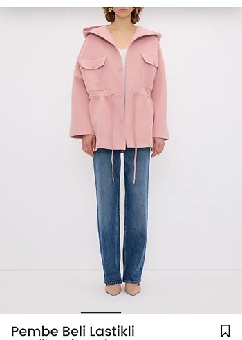 adil ışık Beli Lastikli Midi Kaban - Görsel 3