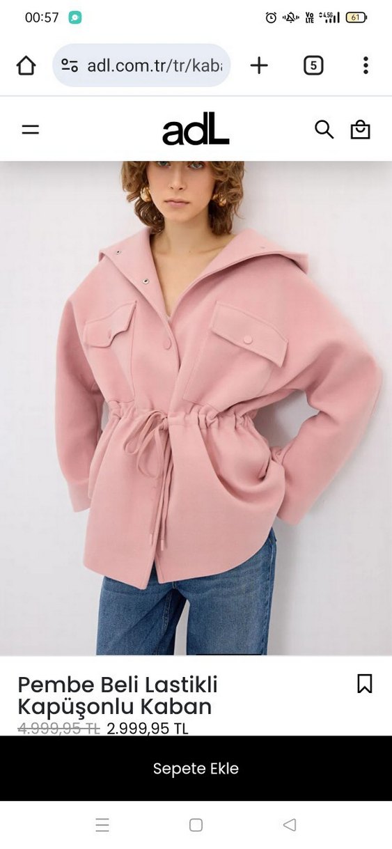 adil ışık Beli Lastikli Midi Kaban - Görsel 4