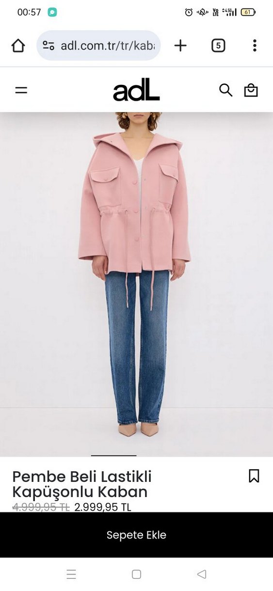 adil ışık Beli Lastikli Midi Kaban - Görsel 3