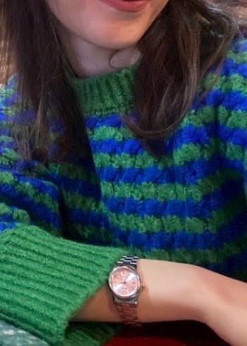 Renkli Örgü Kadın Kazak - Görsel 4