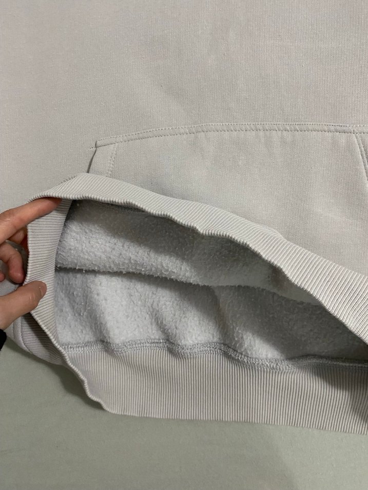 Gri Kapüşonlu Rahat Kesim Sweatshirt - Görsel 5