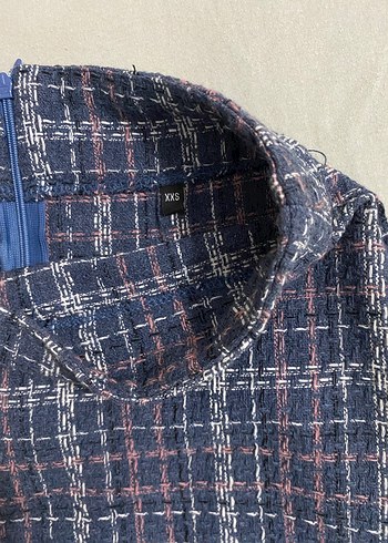 Kadın Çok Renkli Ekose Mini Etek - Görsel 3