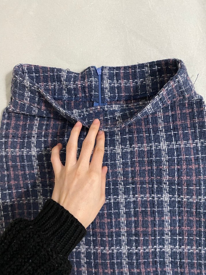 Kadın Çok Renkli Ekose Mini Etek - Görsel 2