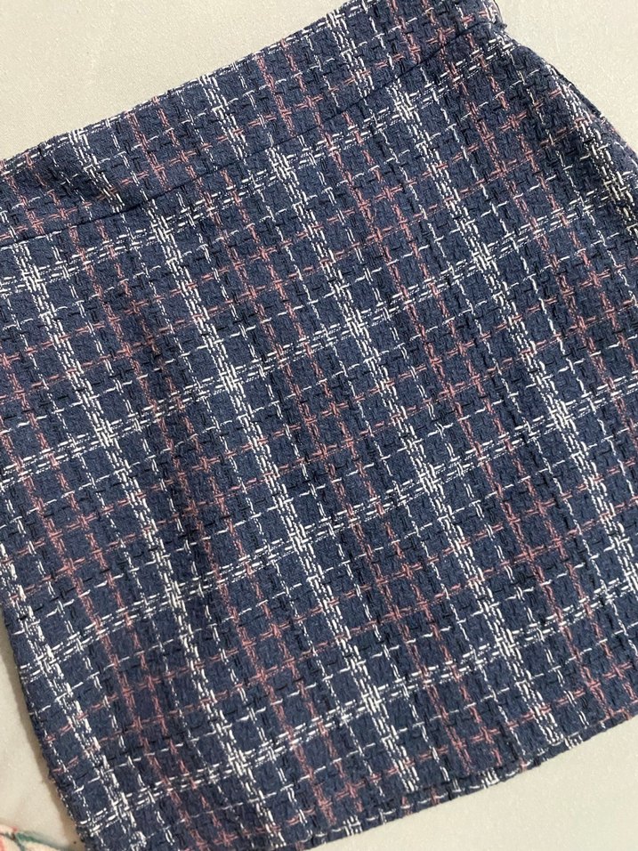 Kadın Çok Renkli Ekose Mini Etek - Görsel 4